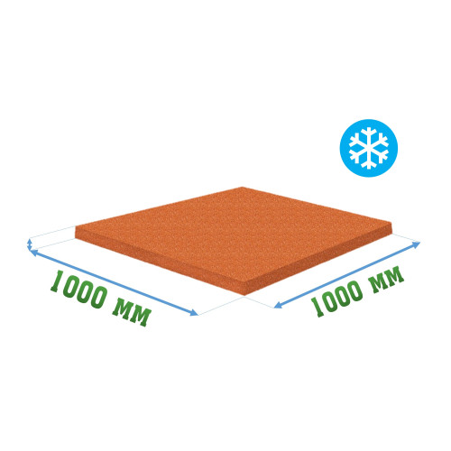 Резиновая покрытие 1000x1000x6мм Ice