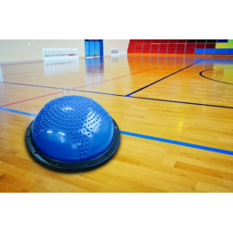 BOSU033-10 Полусфера BOSU гимнастическая, 58см., (синяя) в комплекте с эспандером и насосом (B31652)