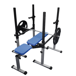 Тренажер 3 в 1 брусья, стойка для жима и приседаний